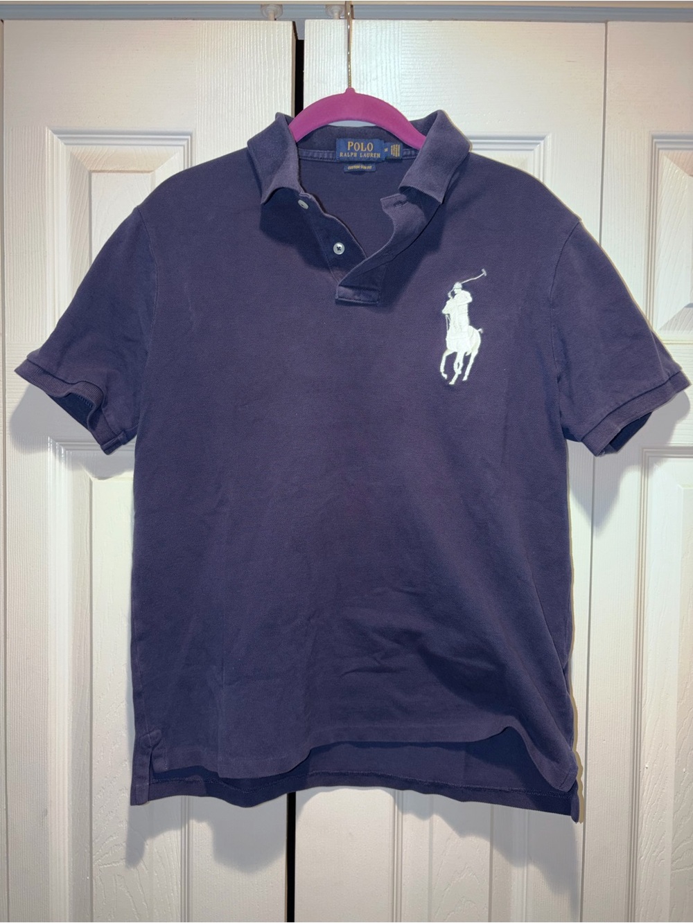 Polo Ralph Lauren Custom Slim Fit Big Pony Short Sleeve Polo Shirt Mens Medium